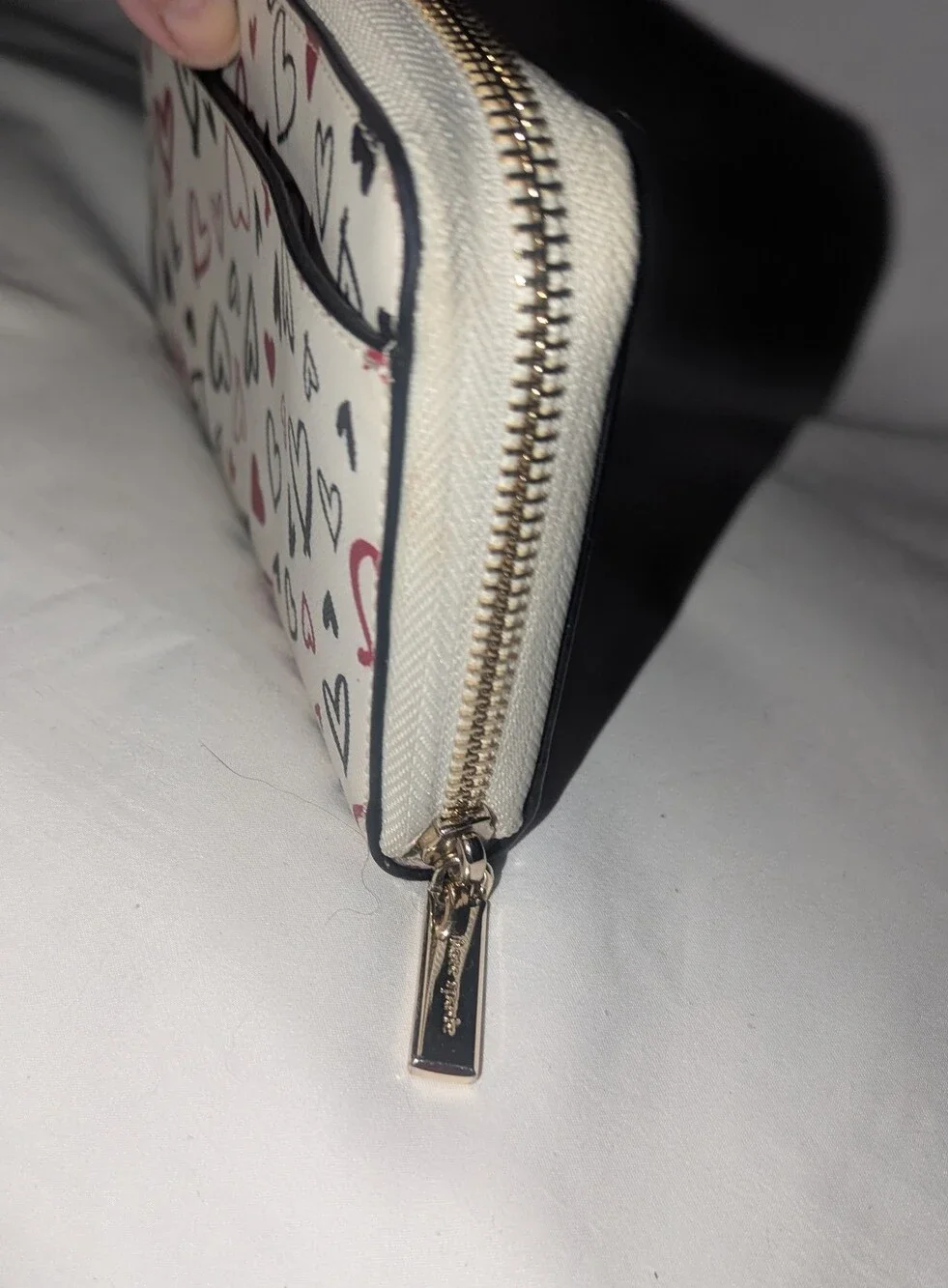 Kate Spade Staci Scribble Hearts Print Continental Zip Wallet